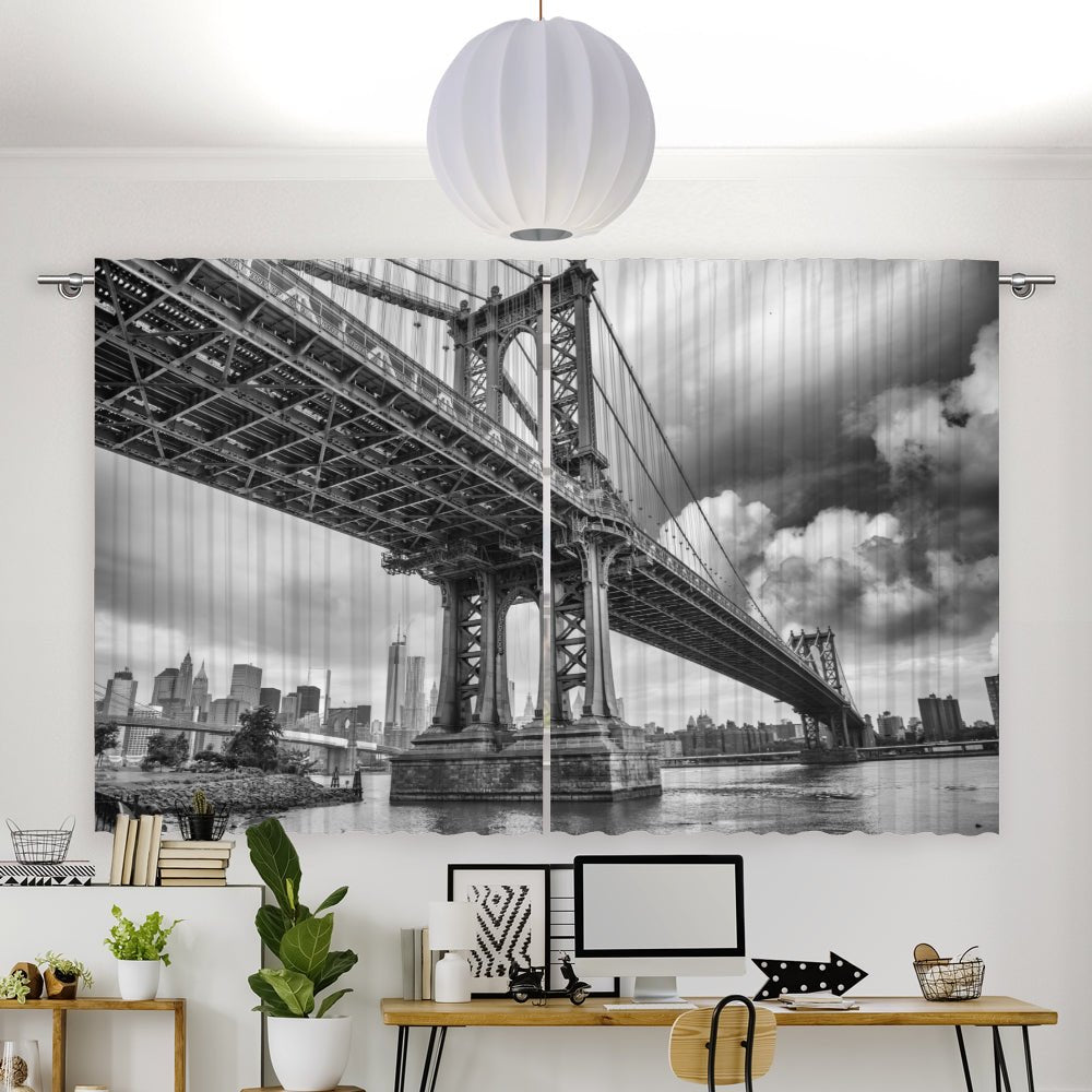 Vorhang Motiv "Brooklyn Bridge New York" - La-Melle