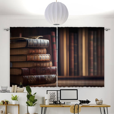 Vorhang Motiv Bücherregal shabby chic - La-Melle