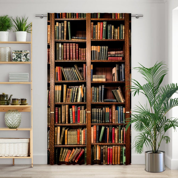 Vorhang Motiv "Bücherregal alt"