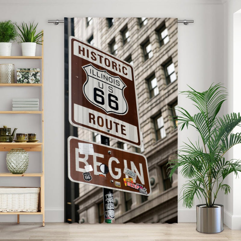 Vorhang Motiv "Chicago Route 66" - La-Melle