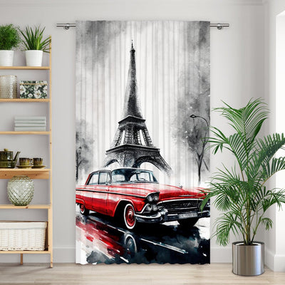 Vorhang Motiv Eiffelturm vintage - La-Melle