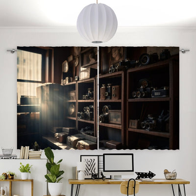 Vorhang Motiv Kamera Regal Fotofrafie vintage - La-Melle