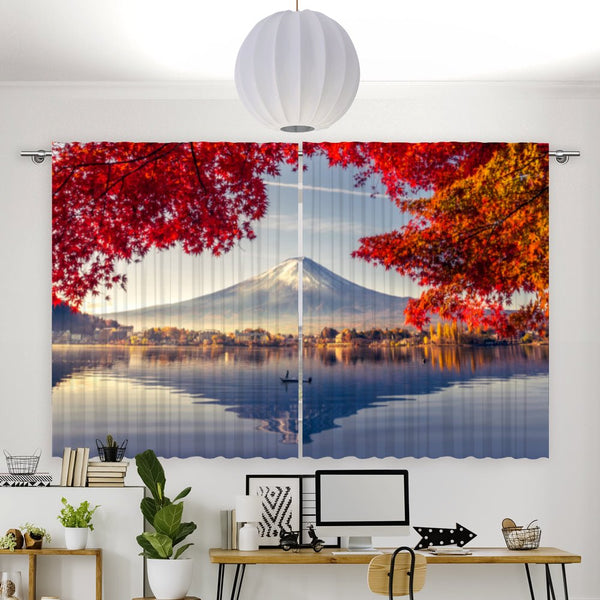 Vorhang Motiv "Fujiyama Japan Herbst"