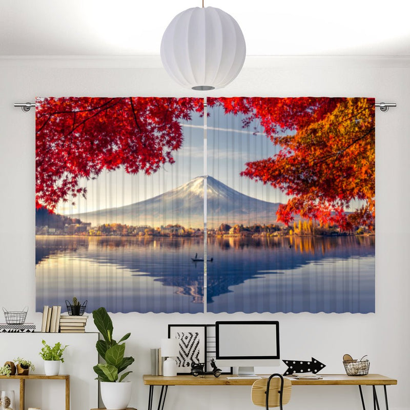 Vorhang Motiv "Fujiyama Japan Herbst" - La-Melle