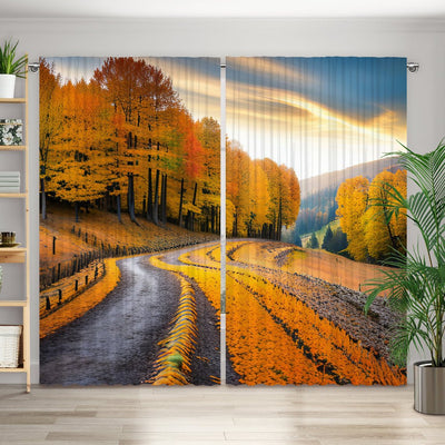 Vorhang Motiv Herbst Wald - La-Melle