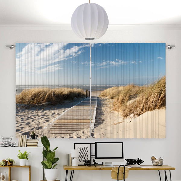 Vorhang Motiv "Langerook Meer Strand"
