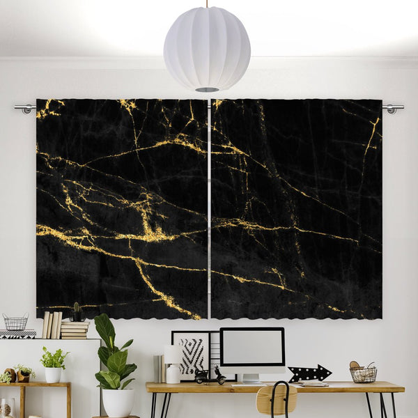 Vorhang Motiv "Schwarz Goldener Hintergrund"