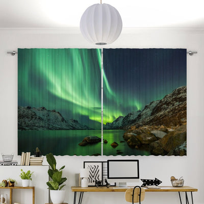 Vorhang Motiv Nordlicht Norwegen - La-Melle