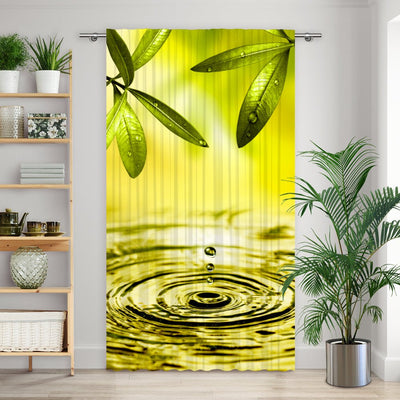 Vorhang Motiv Olivenbaum Wassertropfen - La-Melle