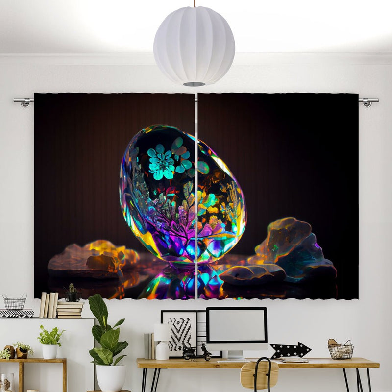 Vorhang Motiv "Opal Kristall bunt" - La-Melle