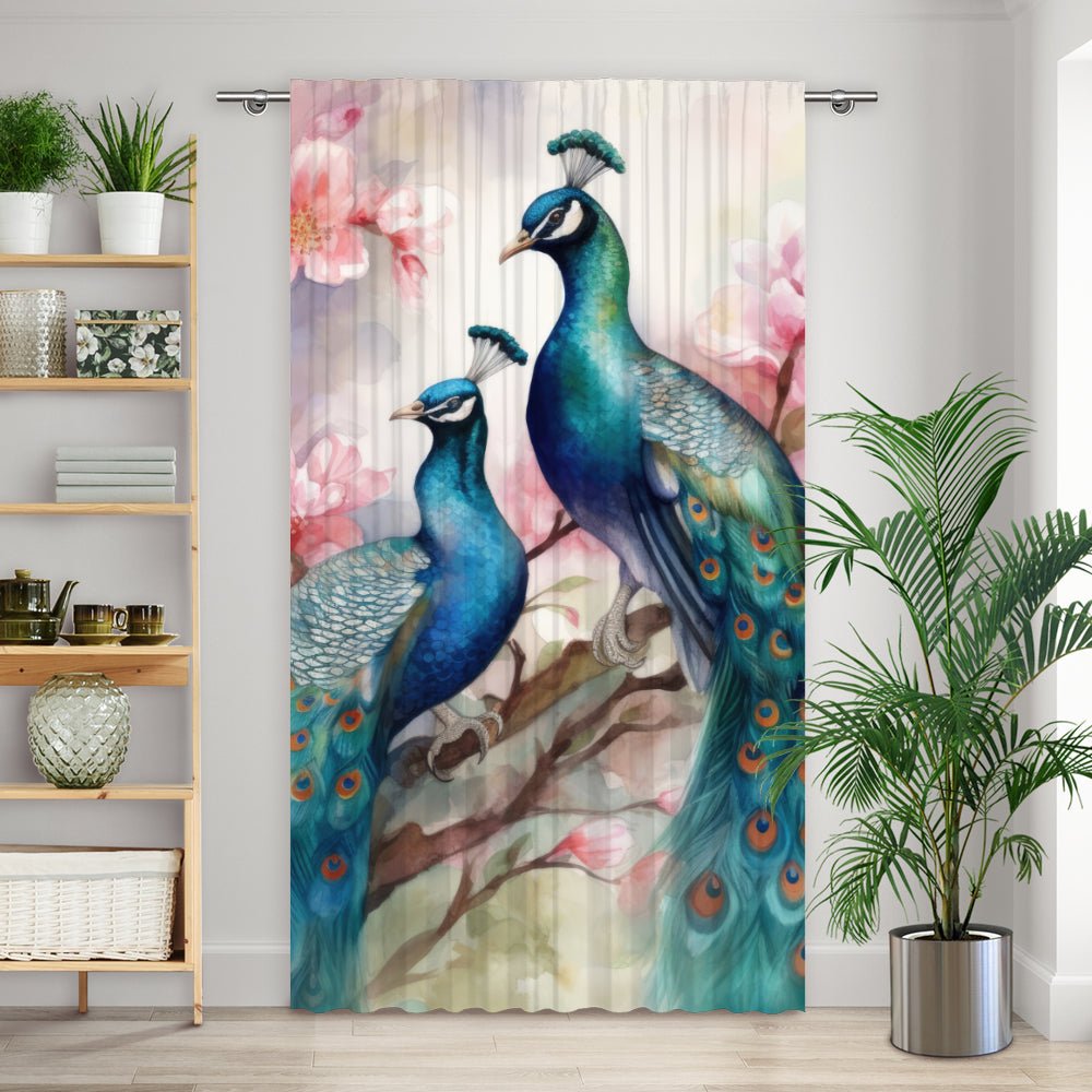 Vorhang Motiv "Pfau Baum" - La-Melle