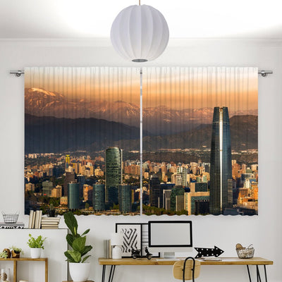 Vorhang Motiv Santiago de Chile Skyline - La-Melle