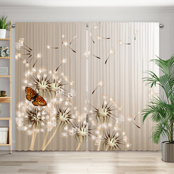 Vorhang Motiv "Pusteblume Schmetterling"