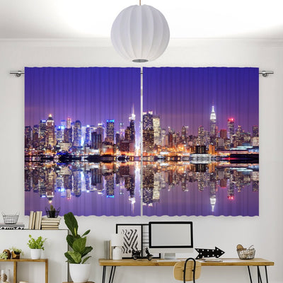 Vorhang Motiv Manhatten bei Nacht - La-Melle
