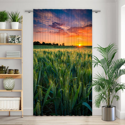 Vorhang Motiv Kornfeld Sonnenuntergang - La-Melle