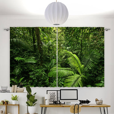 Vorhang Motiv Urwald Farn Palme - La-Melle