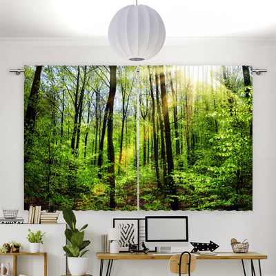 Vorhang Motiv Wald Sonne - La-Melle